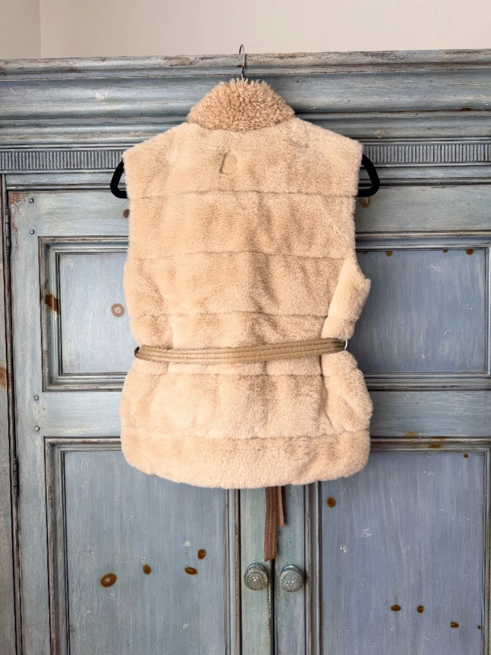 Moncler Joui Faux Fur & Teddy Down Gilet Vest Size 0